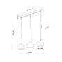 TK Lighting Zoe 10169 lampa wisząca 3x15 W czarna zdj.2