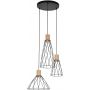 TK Lighting Modesto 10188 lampa wisząca 3x10 W czarna-drewno zdj.1