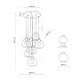 TK Lighting Cubus 10207 lampa wisząca powyżej 6x15 W czarna zdj.2