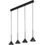 TK Lighting Cono 10305 lampa wisząca 4x10 W czarna zdj.1