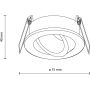 TK Lighting Aura 10572 lampa do zabudowy 1x10 W biała zdj.2