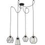 TK Lighting Galaxy 1646 lampa wisząca 4x15 W czarna zdj.1