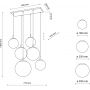 TK Lighting Esme 4793 lampa wisząca 6x15 W biała zdj.2