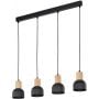 TK Lighting Cairo 4896 lampa wisząca 3x15 W czarna zdj.1