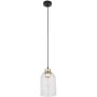 TK Lighting Satipo 5626 lampa wisząca 1x15 W czarna-przezroczysta-złota zdj.1