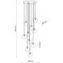 TK Lighting Nilos 5944 lampa wisząca powyżej 6x6 W czarna-złota zdj.2