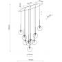 TK Lighting Esme 6148 lampa wisząca powyżej 6x6 W czarna zdj.2