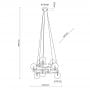 TK Lighting Anabelle 6845 lampa wisząca powyżej 6x6 W czarna zdj.2