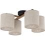 TK Lighting Deva Nature 6866 lampa podsufitowa 4x15 W czarna zdj.1