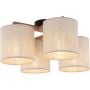 TK Lighting Deva Nature 6866 lampa podsufitowa 4x15 W czarna zdj.3