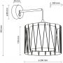 TK Lighting Harmony 5950 kinkiet 1x15 W czarny-brązowy zdj.2