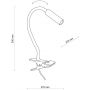 TK Lighting Lagos 16024 lampa biurkowa 1x6 W biała-chrom zdj.2