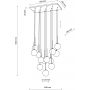 TK Lighting Martin 10079 lampa wisząca powyżej 6x6 W biała-czarna zdj.2