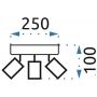 TooLight Line OSW05333 lampa podsufitowa 3x60 W czarna-chrom zdj.2