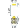 TooLight Kryształ OSW06874 lampa wisząca 1x60 W złota zdj.2