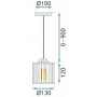 TooLight Glamour OSW08549 lampa wisząca 1x60 W chrom zdj.2