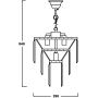 Zuma Line Amedeo 1710631CHR lampa wisząca zdj.2