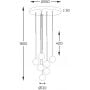 Zuma Line Ali 5642 lampa wisząca powyżej 6x40 W biała-czarna-złota zdj.2