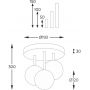 Zuma Line Ali 5644 lampa podsufitowa 3x40 W biała-czarna-złota zdj.2