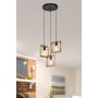 Zuma Line Atria ASZ1678 lampa wisząca 3x20 W czarna-drewno zdj.4