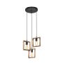 Zuma Line Atria ASZ1678 lampa wisząca 3x20 W czarna-drewno zdj.3