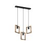Zuma Line Atria ASZ1679 lampa wisząca 3x20 W czarna-drewno zdj.1