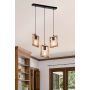 Zuma Line Atria ASZ1679 lampa wisząca 3x20 W czarna-drewno zdj.4