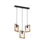 Zuma Line Atria ASZ1679 lampa wisząca 3x20 W czarna-drewno zdj.3