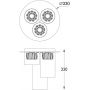 Zuma Line Gem C038903FF7AC lampa podsufitowa 3x5 W przezroczysta zdj.2