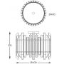 Zuma Line Alexandria C055606DV7V7 lampa podsufitowa 6x42 W przezroczysta zdj.2