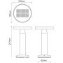 Zuma Line Carli DT33611 lampa solarna stołowa 1x2 W czarny zdj.2
