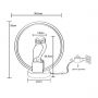 Zuma Line Sowa EX04F332U1 lampka nocna 1x4 W biała-czarna-złota zdj.2