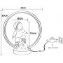 Zuma Line Astronauta EX15S0161 lampa stołowa 1x4 W czarna zdj.2