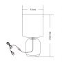 Zuma Line HS8723GR lampa stołowa 1x40 W szara zdj.2