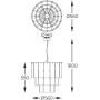 Zuma Line Nira MD352314LEBCN lampa wisząca powyżej 6x40 W czarna-przydymiona zdj.2