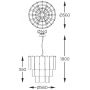 Zuma Line Nira MD352314LEGN lampa wisząca powyżej 6x40 W przezroczysta-złota zdj.2