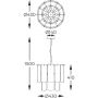 Zuma Line Nira MD35238MEBCN lampa wisząca powyżej 6x40 W czarna-przydymiona zdj.2