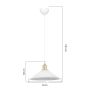 Zuma Line Maya MDL4157 lampa wisząca 1x20 W biała zdj.2