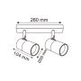 Zuma Line Fori OB2204BD2BK lampa podsufitowa 2x50 W czarna-złota zdj.2