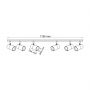 Zuma Line Fori OB2204BD6BK lampa podsufitowa 6x50 W czarna-złota zdj.2
