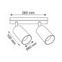 Zuma Line Ren OB2211BD2BK lampa podsufitowa 2x50 W czarna-szara zdj.2