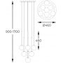 Zuma Line Arcturus P057407FF7AA lampa wisząca powyżej 6x4 W biała-złota zdj.2