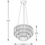 Zuma Line Tifanny P1712741GD lampa wisząca 4x40 W przezroczysta zdj.2