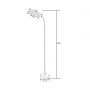Zuma Line SM SM605WH lampa stojąca 1x10 W biała zdj.2