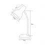 Zuma Line SM SMW02BL lampa biurkowa 1x40 W czarna-drewno zdj.2