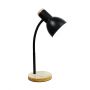 Zuma Line SM SMW02BL lampa biurkowa 1x40 W czarna-drewno zdj.1