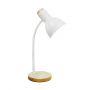 Zuma Line SMW02WH lampa biurkowa 1x40 W biała-drewno zdj.1