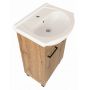 Astor Diuna Wotan AMLUD5022N umywalka z szafką 51 cm dąb zdj.3