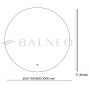 Balneo Roco L01010104039 lustro 90x90 cm okrągłe z oświetleniem z matą grzewczą zdj.2