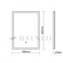 Balneo Cosmo L02010204012 lustro 39x50 cm prostokątne z oświetleniem z matą grzewczą zdj.2
